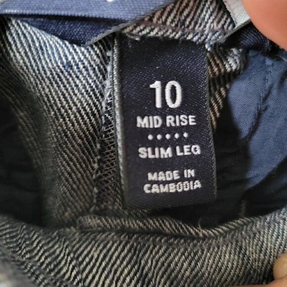 EUC LAND'S END LINEN BLEND DENIM STYLE SOFT SLIM LEG PANTS SZ 10 / M - Picture 15 of 16